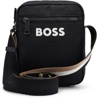BOSS per uomo. 50511961 Borsa Catch 3.0 nera (OSFA), Nero, Casual, Polister riciclato