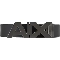 Armani Exchange per uomo. 951058CC50543120 Cintura in pelle nera, blu scuro (38), Nero, Casual, Classico, Navy