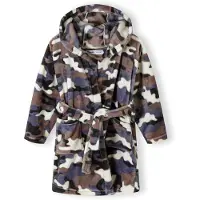 MINOTI Accappatoio blu / marrone / nero / bianco