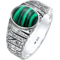 KUZZOI Anello verde / argento