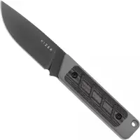 Kizer Cutlery Smolt K1063A1, Black 3V, Grey G10/Black Micarta Inlay coltello fisso, Jonathan Styles design