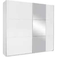 Rauch A9L41_503E Armadio scorrevole a 2 ante con specchio Kronach in bianco