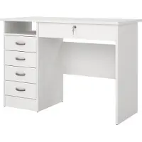 Tvilum Scrivania per computer funzionale Scrivania per ufficio Tavolo per ufficio Bianco
