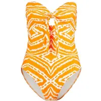 Seafolly Women's Zanzibar Twist Tie Front One Piece Costume intero Donna (34, arancione)