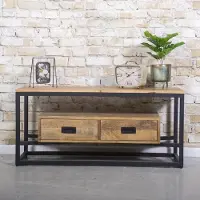 OEM Supporto TV in legno di mogano e metallo, dimensioni 110x40x50 cm