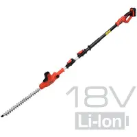 YATO Potatore elettrico a batteria per siepi, 18 V, lunghezza 1,8–2,8 m, 1 batteria da 2,0 Ah