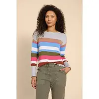 White Stuff Olive Stripe Jumper Grey Taglia: 8 | Maglioni a maglia Outlet | Donna | Grigio