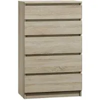 Top E Shop Cassettiera stretta con cassetti TAAVI - rovere sonoma