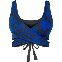 Boochen Women's Noja Top Parte superiore bikini Donna (XS, blu)