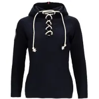 Amundsen Sports Women's Boiled Hoodie Laced Pullover in lana merino Donna (XS, nero)