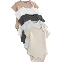 Next Tutina / body per bambino 'Essential' mocca / antracite / grigio sfumato / bianco