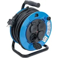 Bgs Avvolgicavo 25 m 3x1,5 mm² 4 prese con tappo di chiusura IP 44 3500 W - 3375