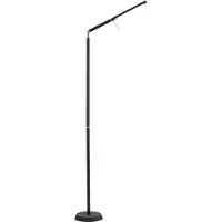 TRIO Lighting Piantana LED Filigran, nera, dimmerabile, regolabile
