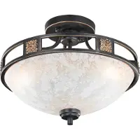 TRIO Lighting Plafoniera Caecilia in stile antico, 42 cm