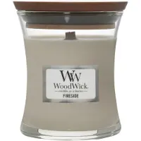 Woodwick Fireside 85g — Candela profumata