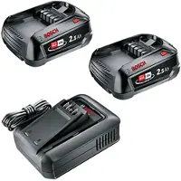Bosch Starter Set 18V - GREEN - 2 18V 2.5 Ah batteries + charger - 1600A031T5