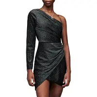AllSaints Ezra Sparkle Dress Black Taglia: 8 | Abiti Mini Outlet | Donna | Nero
