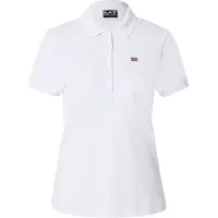 EA7 per donna. 7W000030_AF12450 Polo bianca micro (XS), Bianco, Casual, Cotone, Manica corta