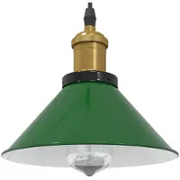 vidaXL Luce a sospensione Altezza regolabile E27 Verde Lucido Ø 22 cm Metallo