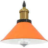 Super Merchant Luce a sospensione regolabile in altezza E27 Arancione Lucido Ø22cm Metallo