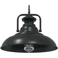 vidaXL Luce a sospensione E27 nera Ø 31 cm ferro
