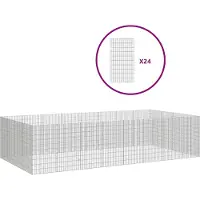 vidaXL Recinto ruspante 24 pezzi 54x100 cm Ferro zincato