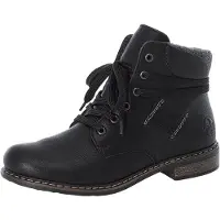 Rieker Stivale stringato 'Schnürstiefelette Damen 7122201 Kunststoff (Synthetik) in schwarz' nero
