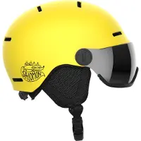 Salomon Kid's Orka Visor Cat. 2 Casco da sci Bambini (49-53 cm - S, giallo)