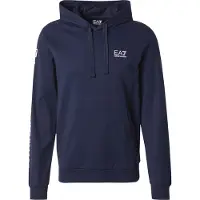 EA7 per uomo. 7M000569_AF13512 Felpa con cappuccio in cotone della serie Navy Logo (XL), Casual, Sportivo, Multisport