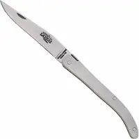 Laguiole 109SAT Ghion Stainless Steel Handle, Brass Liners, coltello da gentleman