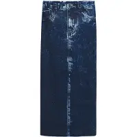 Desigual , Gonna effetto denim, Cotone, Blu, M