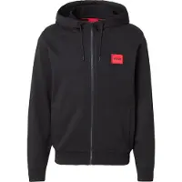 HUGO per uomo. 50447972 Felpa Daple nera (M), Nero, Casual, Cotone, Manica lunga, Sostenibile