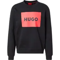 HUGO per uomo. 50467944 Felpa Duragol nera (L), Nero, Casual, Cotone, Manica lunga, Sostenibile