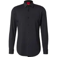 HUGO per uomo. 50481195 Camicia Kenno nera (44), Nero, Casual, Poliamide, Manica lunga