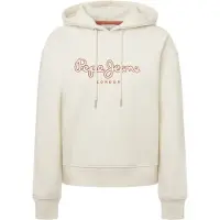 Pepe Jeans per donna. PL581459 Felpa bianca con cappuccio Frida (S), Bianco, Casual, Cotone, Sostenibile