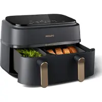 Philips Airfryer Serie 3000 da 9.0L Friggitrice ad aria con doppio cestello NA352/00