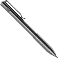 Big Idea Design Dual Side Click Pen DSC-RW Raw Titanium, auto adjusting everyday carry pen, penna EDC autoregolabile