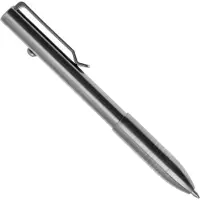 Big Idea Design Bolt Action Pen BA-RW Raw Titanium, auto adjusting everyday carry pen, penna EDC autoregolabile