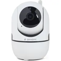 Gembird - Telecamera di sorveglianza di rete - PTZ - Torretta - per interni - a colori - 2 MP - 1920 x 1080 - audio - wireless - Wi-Fi - radio a 2,4 GHz - H.264, AVI - DC 5 V (TSL-CAM-WRHD-02)