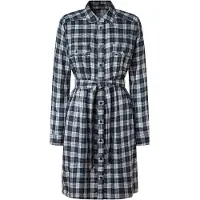 Pepe Jeans per donna. PL953606 Abito in poliestere blu scuro (M), Casual, Viscosa, Manica lunga, Navy