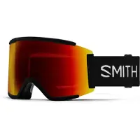 Smith - Maschera da sci - Squad Xl Black Chromapop Sun Red Mirror in Silicone - Nero