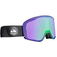 Snowleader - Maschera da sci - Moon Mixed Black Goggle Blue - Nero