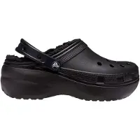 Crocs Scarpe Classic Platform Lined Clog W donne - Nero - 38 / 39
