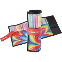 Stabilo Set Artistico Pen 68 In Astuccio Arrotolabile Assortito 25 Unità