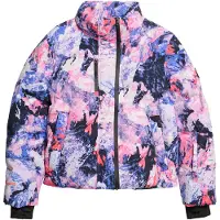 Superdry per donna. WS110169A Giacca da sci imbottita lilla dal taglio squadrato (S), Sportivo, Neve, Sostenibile, Nylon riciclato
