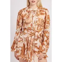 Guess Marciano GUESS Eco Ls Josette Top Porcelain Floral Pri Taglia: S | Magliette intime Outlet | Donna