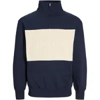 Jack & Jones Felpa Con Mezza Zip Con Color Block