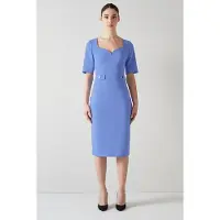 Lk bennett Dr Diana Notch Neck Fitted Wedgewood Taglia: 38 | Abiti Midi Outlet | Donna