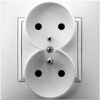 Ospel GP-2UZ/00, bianco, grado di protezione IP20, 16 A, 82 mm, 45 mm, 82 mm