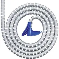 Hellermann Tyton tubi flessibili a spirale e fasci di cavi, 161-64406, 25mm PP argento 2m